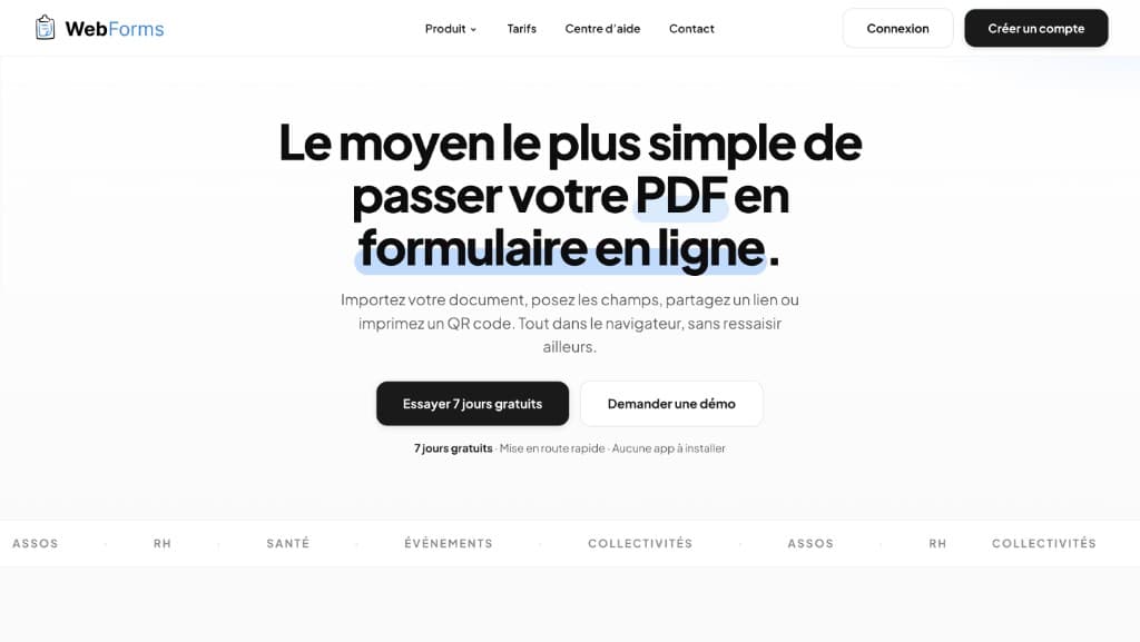 Webforms — App web 🇫🇷