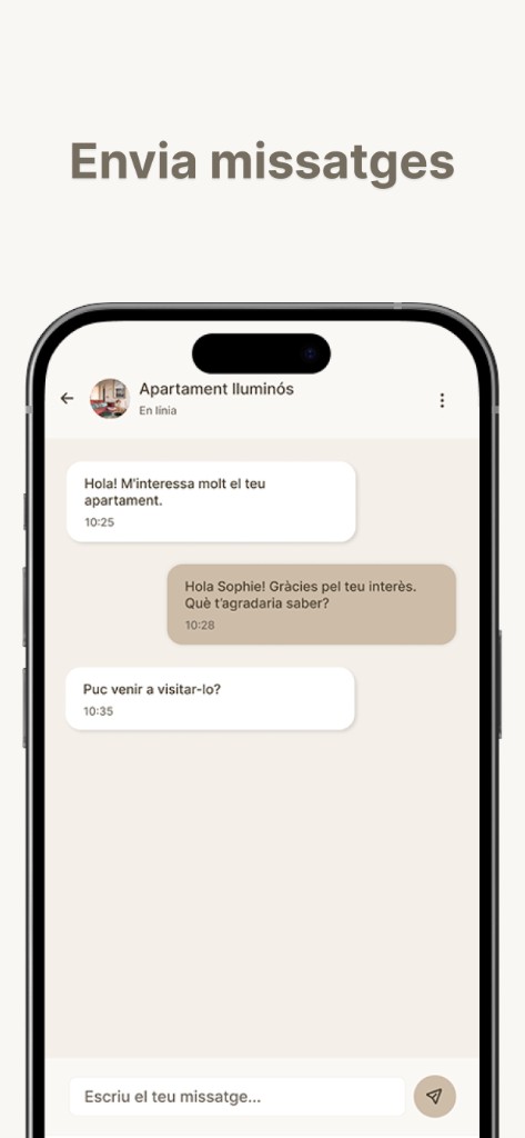 Messagerie intégrée entre locataire et propriétaire, Clau i Clau